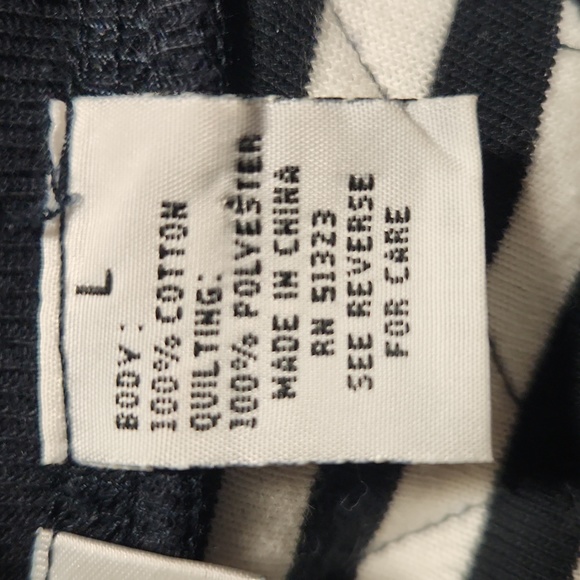 Vintage Chaus USA Blue Quilted  100% Cotton Dolman Zip Up Jacket Large HTF EUC - Picture 9 of 12